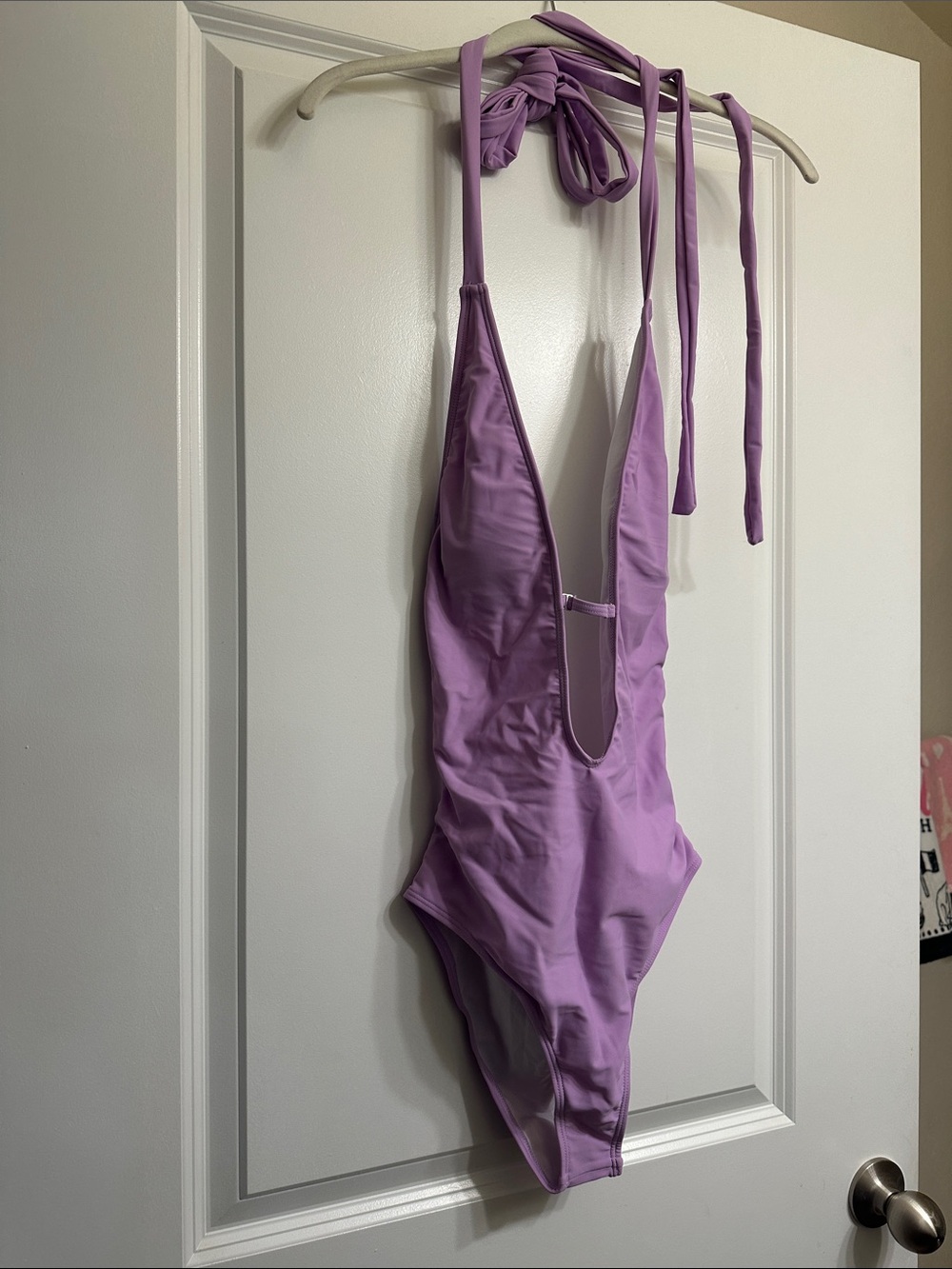 Shein Lilac One-Piece Halter 🩱 Swimsuit- Size Small